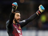 Rui Patricio celebrates the ball going in the other net on February 2, 2019