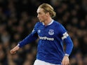 Everton midfielder Tom Davies in action against Manchester City in the Premier League on February 6, 2019