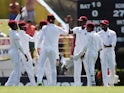 West Indies celebrate during the third Test against England on February 10, 2019