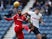 Preston North End's Andrew Hughes in action with Nottingham Forest's Lewis Grabban on February 16, 2019