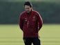 Unai Emery during an Arsenal training session on February 13, 2019