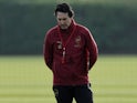 Unai Emery during an Arsenal training session on February 13, 2019