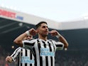 Newcastle United forward Ayoze Perez celebrates scoring against Huddersfield on February 23, 2019