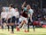 Burnley striker Chris Wood wheels away in celebration after opening the scoring against Tottenham Hotspur on February 23, 2019