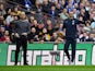 Chelsea manager Maurizio Sarri and Manchester City counterpart Pep Guardiola watch on during the EFL Cup final on February 24, 2019