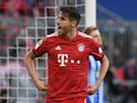 Bayern Munich's Javi Martinez celebrates scoring against Hertha Berlin on February 23, 2019