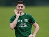 Kieran Tierney during a Celtic training session on February 134, 2019