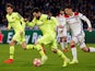 Barcelona's Lionel Messi runs clear against Lyon in their Champions League clash on February 19, 2019