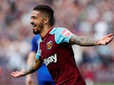 Manuel Lanzini in action for West Ham United in May 2018