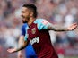 Manuel Lanzini in action for West Ham United in May 2018