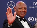Marvin Hagler pictured at the Laureus Awards on February 18, 2019