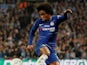 Chelsea forward Willian in action during the EFL Cup final against Manchester City on February 24, 2019