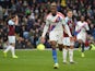 Crystal Palace winger Wilfried Zaha celebrates scoring against Burnley on March 2, 2019