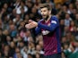 Gerard Pique in action for Barcelona on February 27, 2019