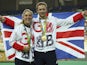 Jason Kenny and Laura Kenny celebrate winning gold at the Rio Olympics in 2016