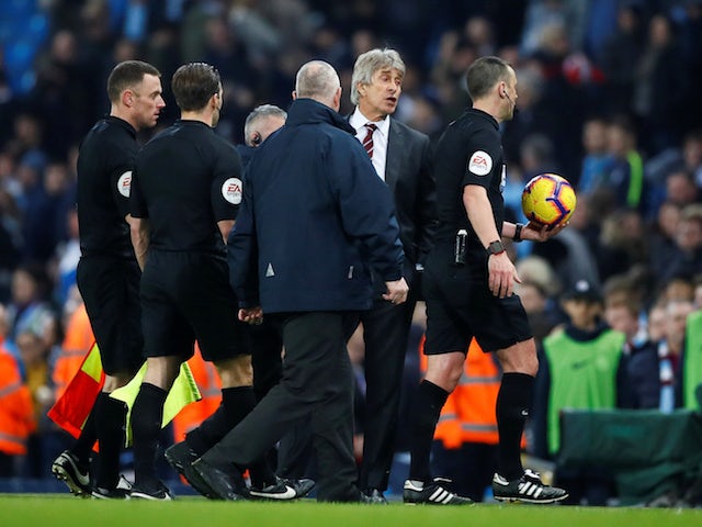Pellegrini cannot accept penalty award after Hammers lose at City