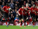 Manchester United celebrate scoring against Southampton in the Premier League on March 2, 2019.