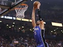 Orlando Magic center Nikola Vucevic (9) dunks the ball against the Toronto Raptors during the first quarter at Scotiabank Arena on February 24, 2019
