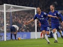 Pedro celebrates scoring for Chelsea against Tottenham Hotspur in their Premier League game on February 27, 2019.