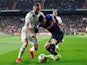 Barcelona's Lionel Messi in action with Real Madrid's Dani Carvajal in the Copa del Rey on February 27, 2019