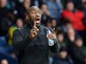 A startled Darren Moore takes charge of West Bromwich Albion for the final time on March 9, 2019