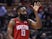 Houston Rockets guard James Harden (13) gestures after making a basket against the Toronto Raptors in the second half at Scotiabank Arena on March 6, 2019