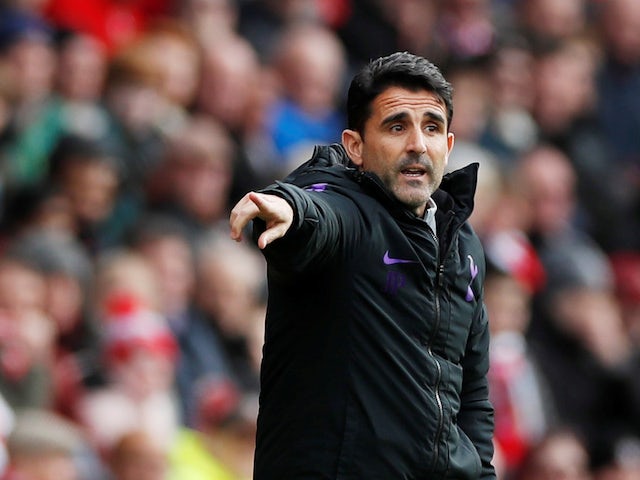 Tottenham Hotspur assistant manager Jesus Perez during the match against Southampton on March 9, 2019