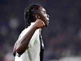 Moise Kean celebrates scoring for Juventus against Udinese on March 8, 2019