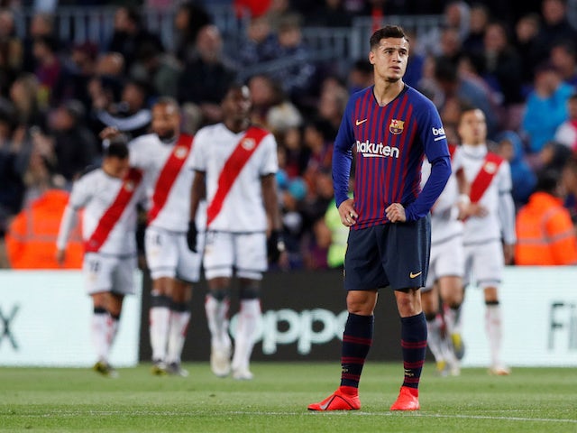 Barcelona's Philippe Coutinho in action during the La Liga clash with Rayo Vallecano on March 9, 2019