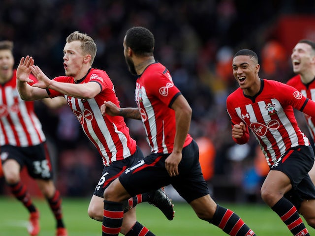 Southampton's James Ward-Prowse celebrates scoring the winner against Tottenham Hotspur on March 9, 2019