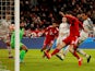 Liverpool defender Joel Matip sticks the ball into his own net in the Champions League tie with Bayern Munich on March 13, 2019