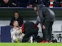 Liverpool captain Jordan Henderson receives treatment for an ankle injury against Bayern Munich on March 13, 2019