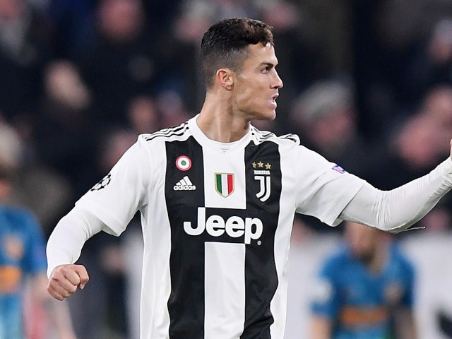 Cristiano Ronaldo celebrates scoring for Juventus against Atletico Madrid in the Champions League on March 12, 2019.
