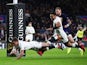England's George Ford scores a try in their Six Nations thriller with Scotland on March 16, 2019