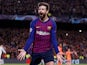 Gerard Pique celebrates scoring for Barcelona on March 13, 2019