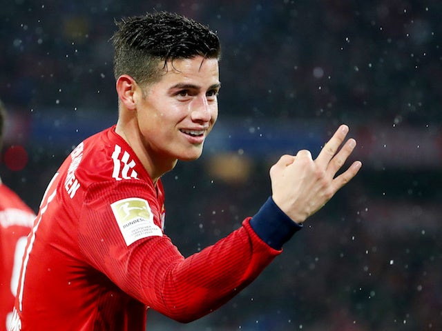 James Rodriguez fires hat-trick as Bayern Munich hammer Mainz