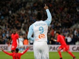 Marseille striker Mario Balotelli celebrates scoring against Nice on March 10, 2019