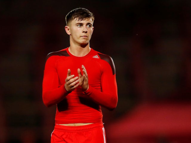 Ben Woodburn celebrates after scoring for Wales on March 20, 2019