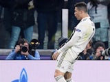 Cristiano Ronaldo grabs his penis for Juventus on March 12, 2019