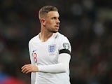 Jordan Henderson pictured for England on March 22, 2019