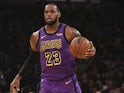 LeBron James in action for LA Lakers on March 22, 2019
