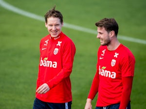 Norway pair Stefan Johansen and Havard Nordtveit in training in March, 2019