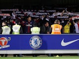 Paris Saint-Germain women's fans during a match against Chelsea women on March 21, 2019