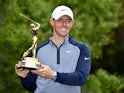 Rory McIlroy celebrates winning the Players' Championship on March 17, 2019