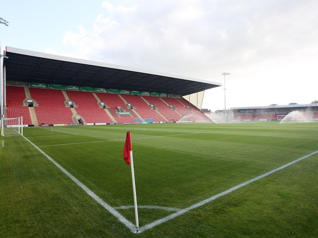 General view of Crewe Alexandra's Gresty Road from 2014