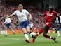 Liverpool's Sadio Mane in action with Tottenham Hotspur's Toby Alderweireld in the Premier League on March 31, 2019