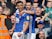 Che Adams is hugged from behind after scoring for Birmingham City on April 6, 2019