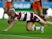 Gabe Hamlin scores a try for Wigan Warriors on August 10, 2018