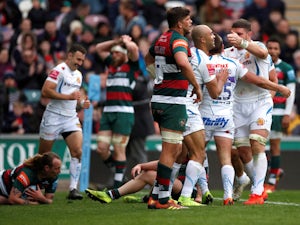 Tom Youngs sees red as Exeter thump Leicester