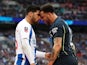 Manchester City's Kyle Walker goes head to head with Brighton's Alireza Jahanbakhsh on April 6, 2019